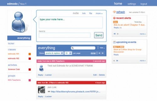 edmodo screen-shot Edmodo screen-shot