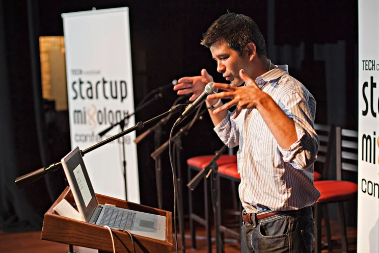 Travis Kalanick of Uber speaks at Tech Cocktail's Startup Mixology Conference