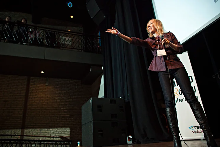 Sarah Hardwick speaks at Tech Cocktail Startup Mixology Conference
