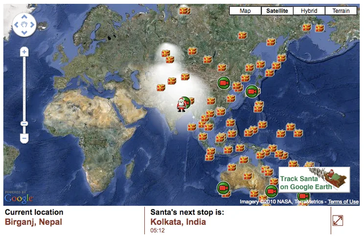 Track Santa on Google Maps