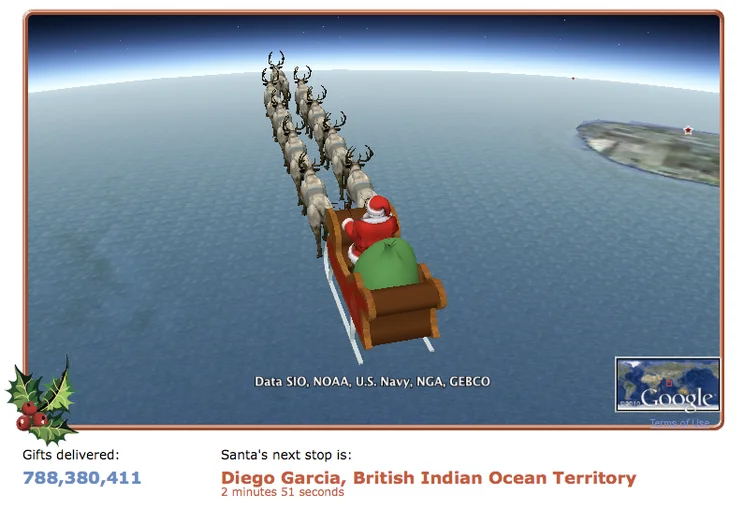 Track Santa on Google Earth
