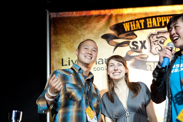 Tony Hsieh and Jen Consalvo at Tech Cocktail SXSW presented by LiveShare from Cooliris