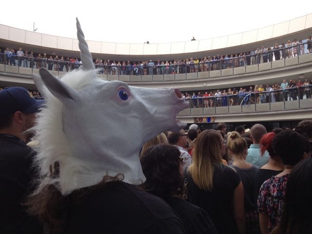 Unicorn at Zappos HQ Ribbon Cutting Event