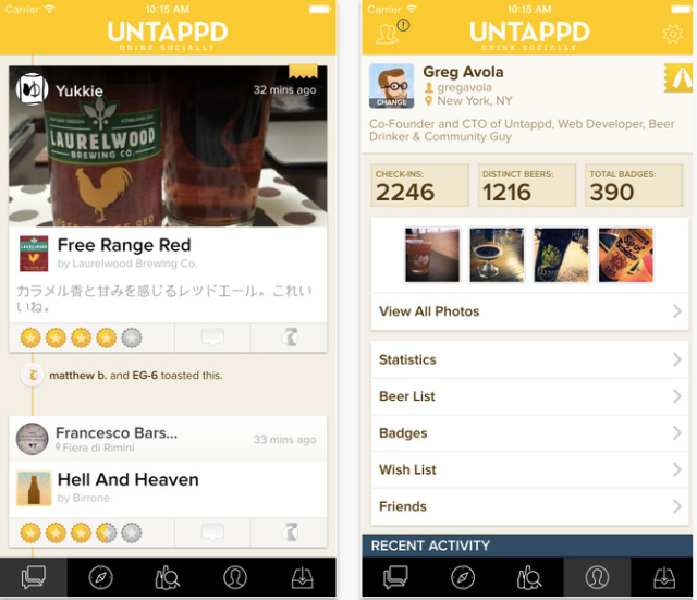 Untappd app