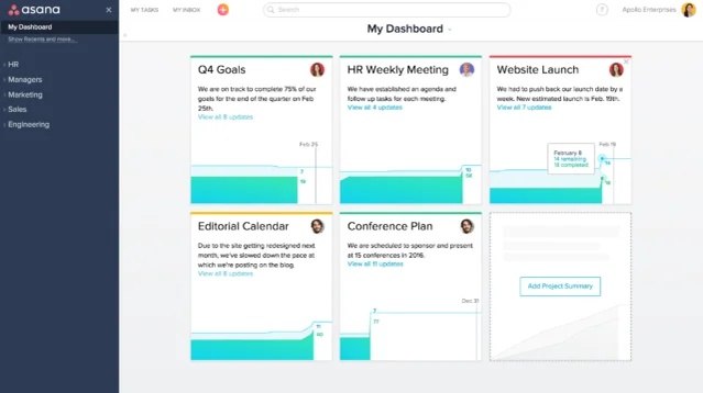 Asana My Dashboard