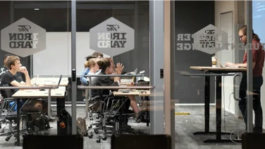 iron yard shutting doors