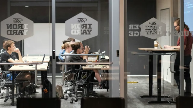 iron yard shutting doors