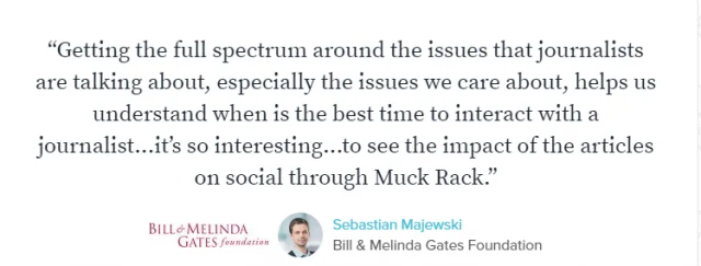Muck Rack user report 1