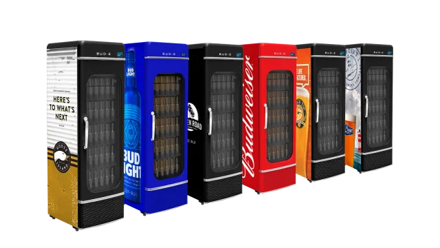 Office Bud-e Office Beer Fridge Lineup