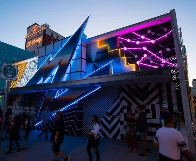 Pantone mural solar lights las vegas