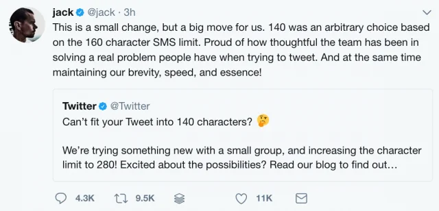 Twitter will truncate longer tweets
