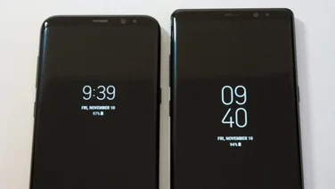 Side by side comparison of the Samsung Galaxy S8+ and Note 8