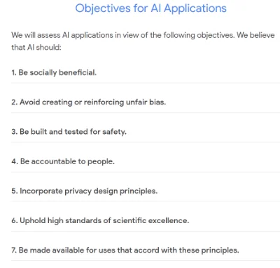 Google AI Principles