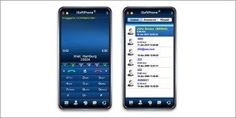 iSoftphone app on mobile