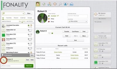 Fonality Call Screen