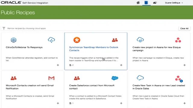 Oracle service cloud