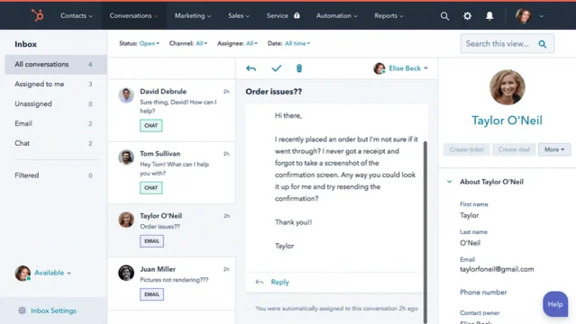 Hubspot CRM Customer Conversation