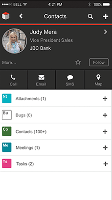 SugarCRM Mobile Contacts