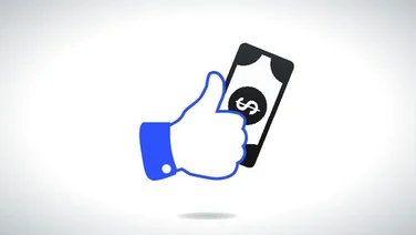 Facebook thumbs up and money