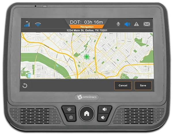 Omnictracs IVG Nav Display Fleet Management