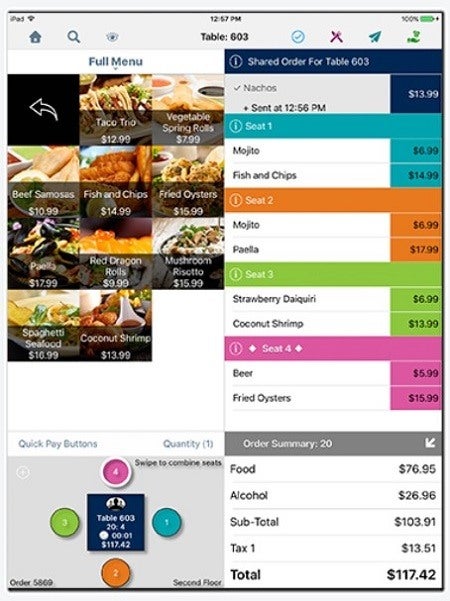 TouchBistro POS ordering features