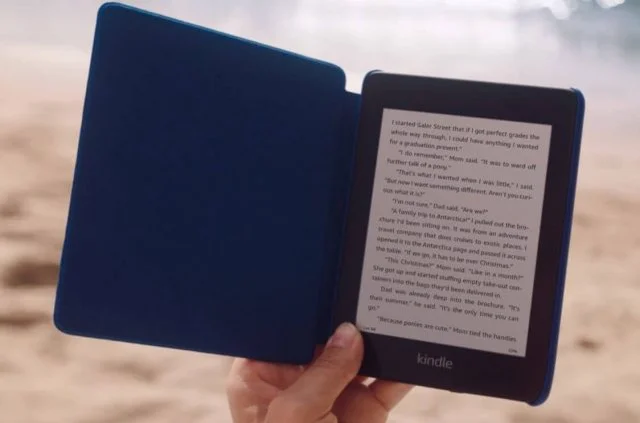 Kindle Paperwhite on beach