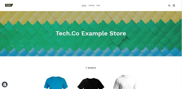 shopify review An example of a Shopify website homepage