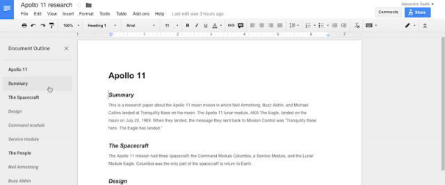 Google Docs Document Sharing