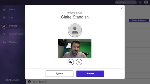Lifesize Incoming Call