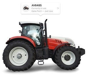 An asset tracking location alert