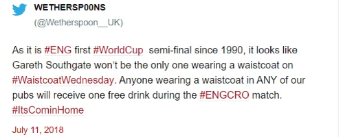Wetherspoon Parody Waistcoat Tweet
