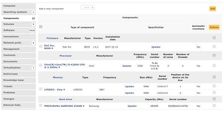 GLPI asset tracking dashboard software