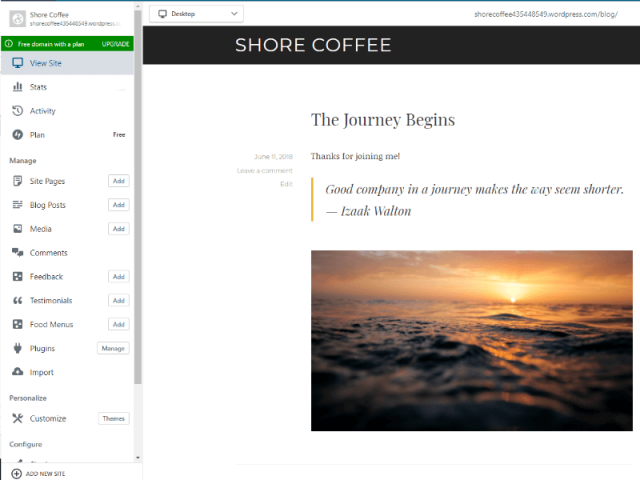 Wordpress example site