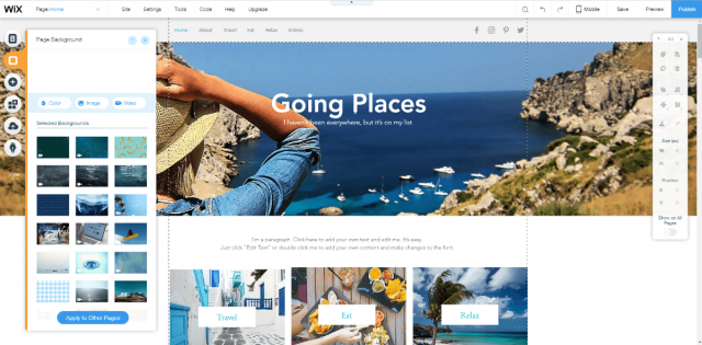 Wix blog editor