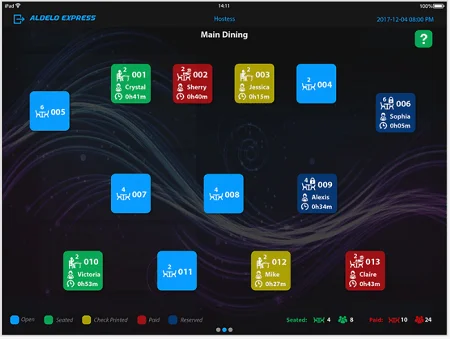 Aldelo POS table management