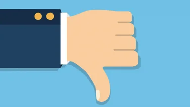 social media thumbs down