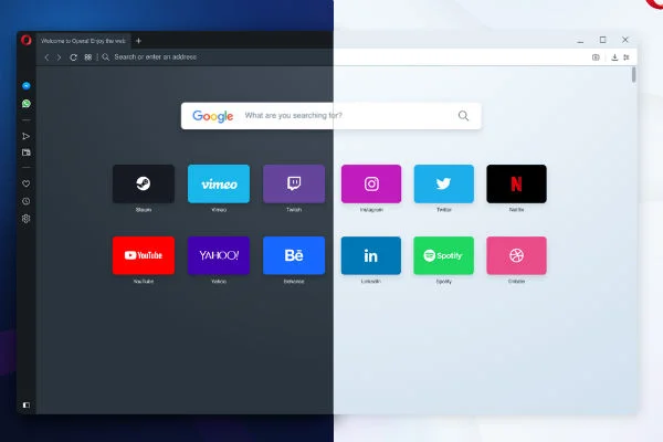 Opera light and dark mode