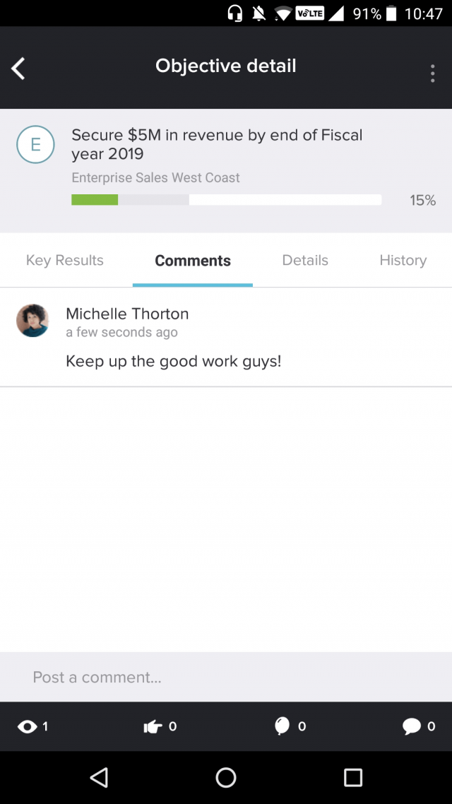 Betterworks Objective Details