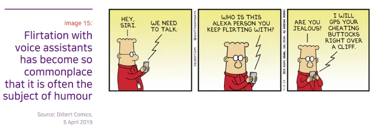gendered voice assistant cartoon humor