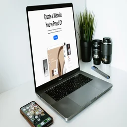 wix homepage on macbook pro