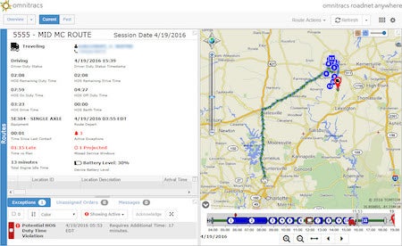 Omnitracs Route Overview