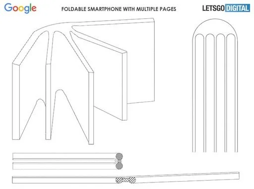 Google foldable smartbook patent