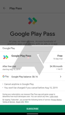 google play pass leaked price