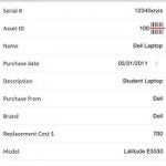 A Dell laptop, logged in the Asset Panda mobile app
