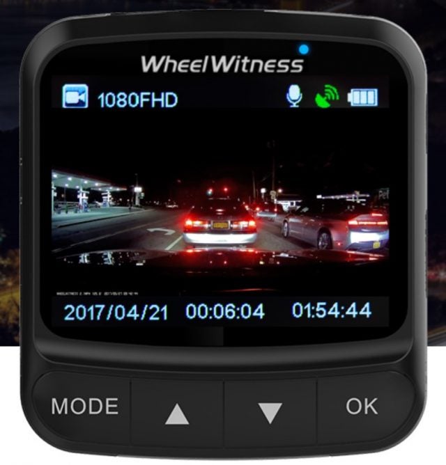 Wheelwitness dash cam night view