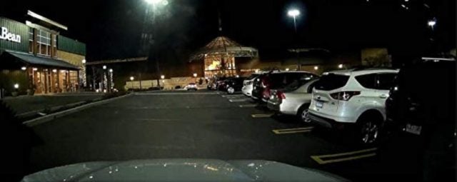 REXING S300 dash cam footage at night