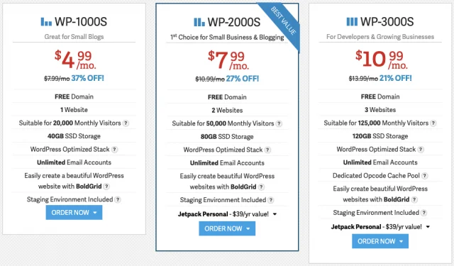 InMotion WordPress Hosting Costs
