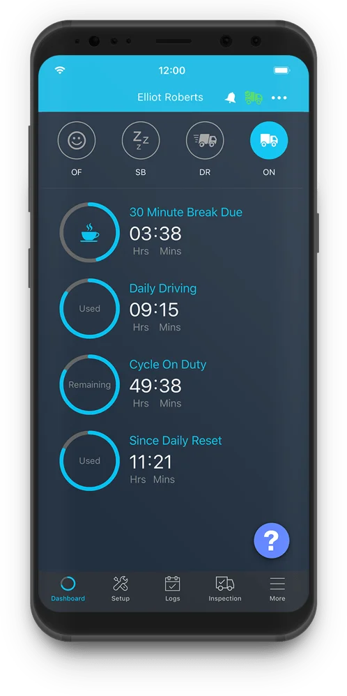 Verizon Connect ELD tracking on mobile