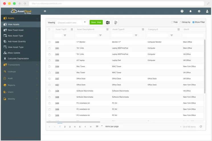 Wasp AssetCloud software