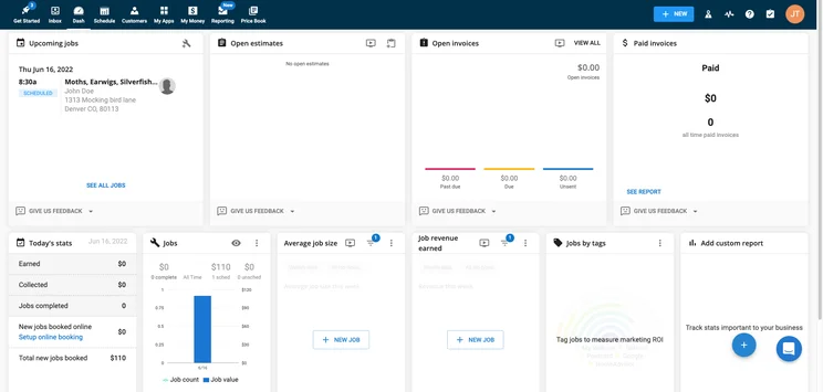 HouseCall Pro Dashboard